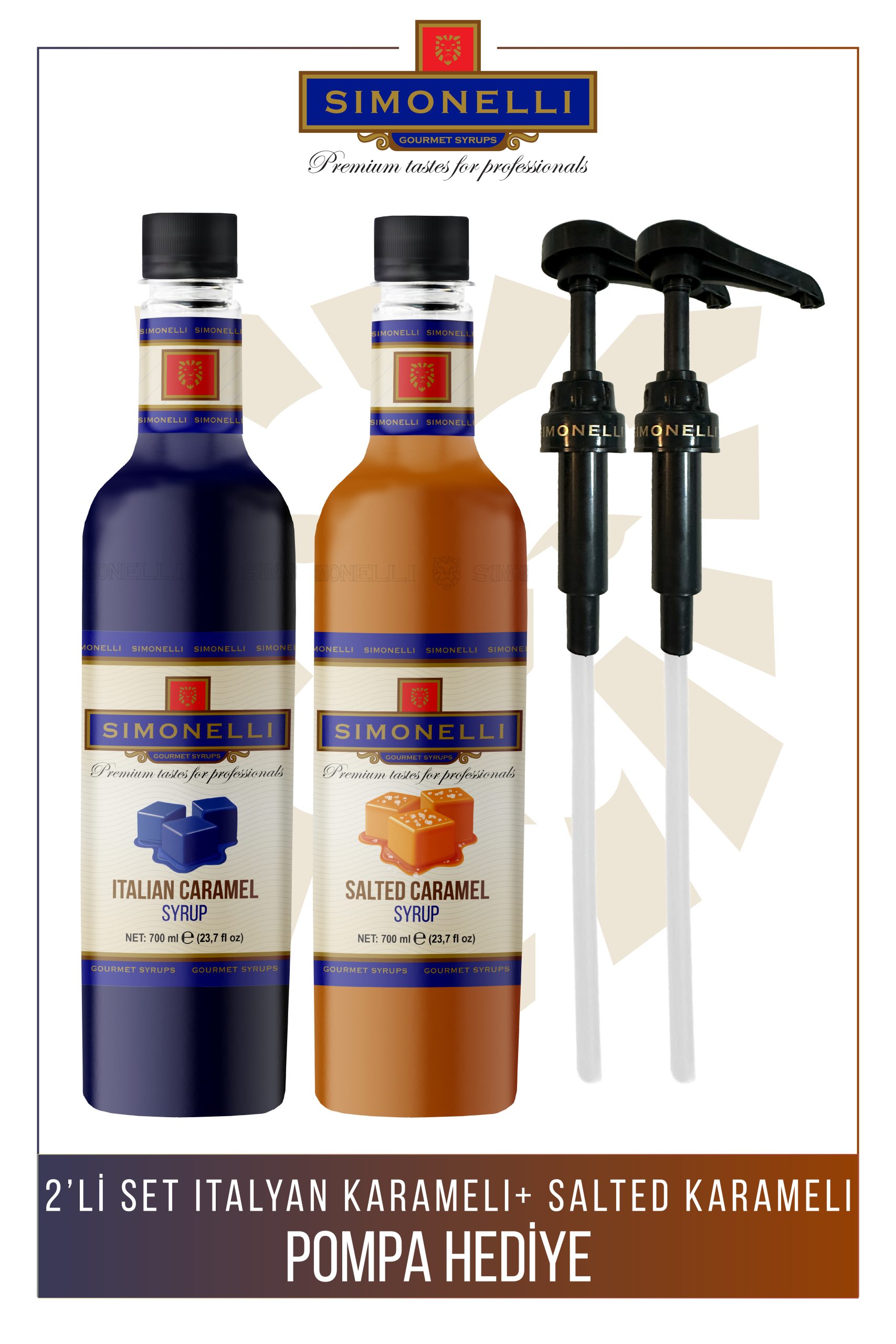 70 Simonelli Italyan Karamel Tuzlu Karamel Kahve Şurubu 700 ml Pompa Hediyeli - Görsel 1