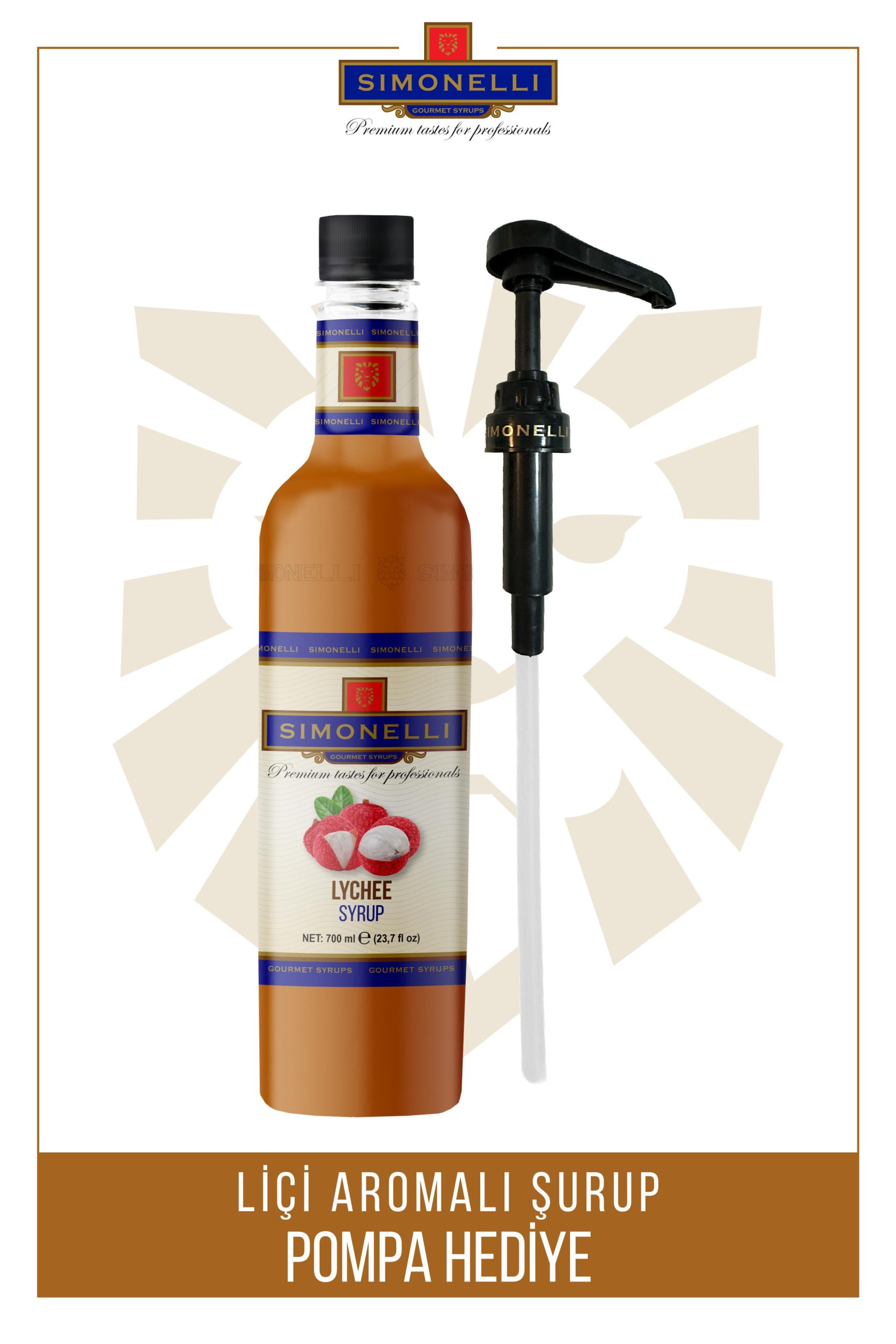 Liçi-1 Kahve Ve Kokteyl Şurubu Liçi Aromalı 700 ml Pompa Hediyeli - Görsel 1