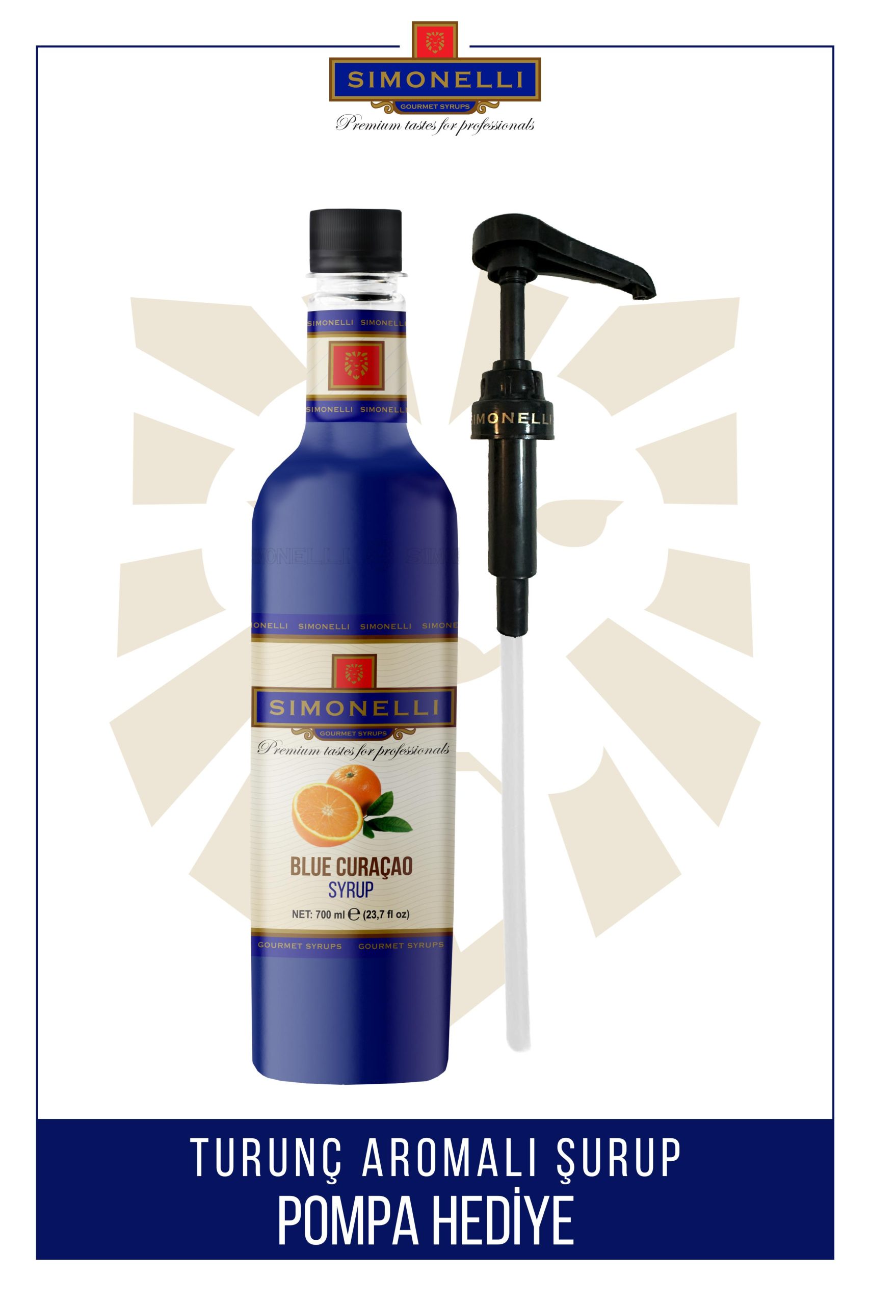 Turunç-1 Kahve Ve Kokteyl Şurubu Turunç Aromalı 700 ml Pompa - Görsel 1