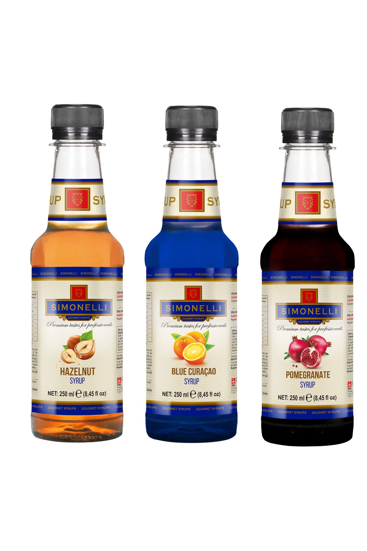 1_org_zoom-1502 3'lü Şurup Seti (Fındık+ Turunç+ Nar) Kahve Ve Kokteyl Şurubu 3x250ml - Görsel 1