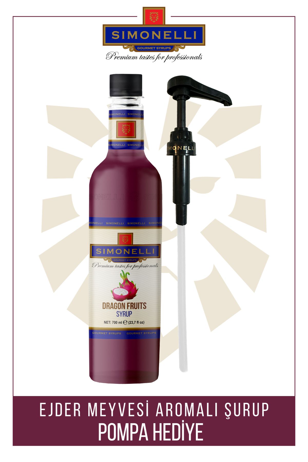 1_org_zoom-1523 Kahve Ve Kokteyl Şurubu Ejder Meyvesi Aromalı 700 ml Pompa - Görsel 1