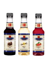 3'lü Şurup Seti (Vanilya + Çikolata + Çilek) Kahve Ve Kokteyl Şurubu 3x250ml