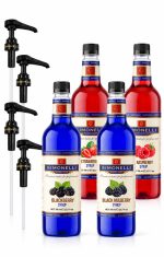 Simonelli 4’lü Kokteyl Şurubu Seti 700 ml Çilek Böğürtlen Frambuaz Karadut Aromalı