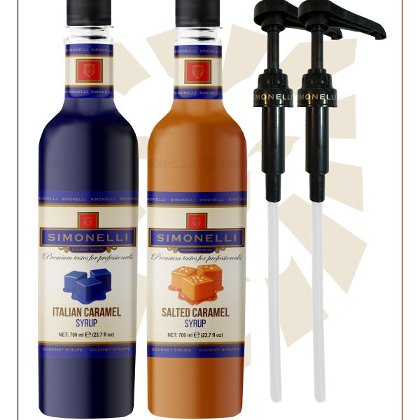 Simonelli Italyan Karamel Tuzlu Karamel Kahve Şurubu 700 ml Pompa Hediyeli