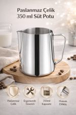 Süt Potu Barista Pitcher - Paslanmaz Çelik | 350 ml