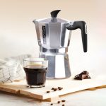 Pedrini Moka Pot 3 Cups Alüminyum Siyah kulplu - Görsel 2
