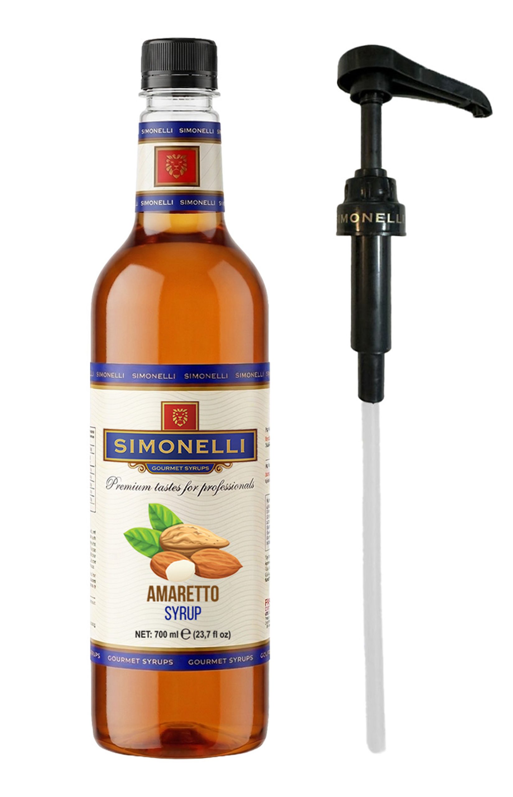 amaretto Kahve Ve Kokteyl Şurubu Acıbadem Aromalı 700 ml Pompa Hediyeli - Görsel 1