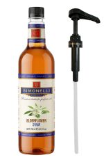 Kahve Ve Kokteyl Şurubu Elderflower Aromalı 700 ml Pompa Hediyeli