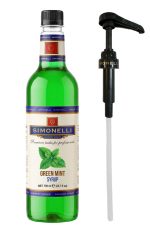 Kahve Ve Kokteyl Şurubu Yeşil Nane Aromalı 700 ml Pompa Hediyeli