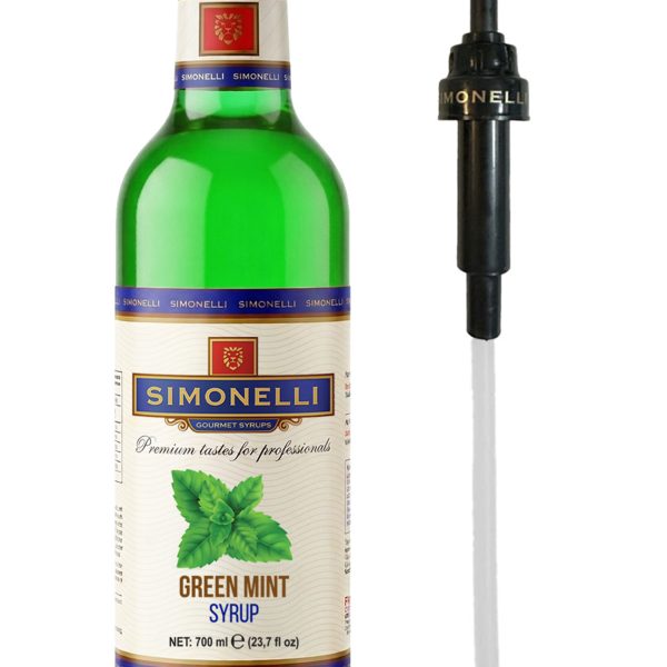Kahve Ve Kokteyl Şurubu Yeşil Nane Aromalı 700 ml Pompa Hediyeli
