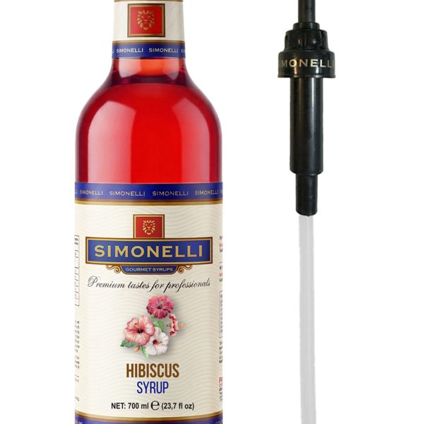 Kahve Ve Kokteyl Şurubu Hibiscus Aromalı 700 ml Pompa Hediyeli