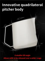 MHW-3BOMBER GT Blue Shape Süt Potu - 600 ml Pitcher - Görsel 7