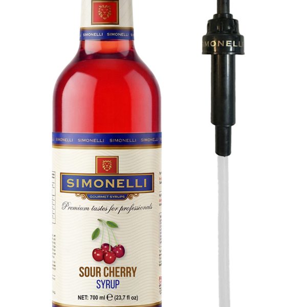 Kahve Ve Kokteyl Şurubu Vişne Aromalı 700 ml Pompa Hediyeli