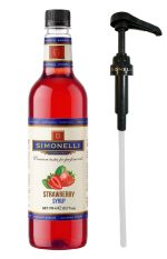 Kahve Ve Kokteyl Şurubu Çilek Aromalı 700 ml Pompa Hediyeli